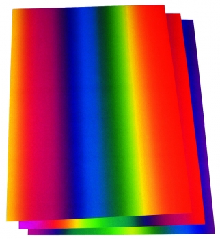 Regenbogenfotokarton 300 g/m², 50 x 70 cm, 10 Bogen, sortiert