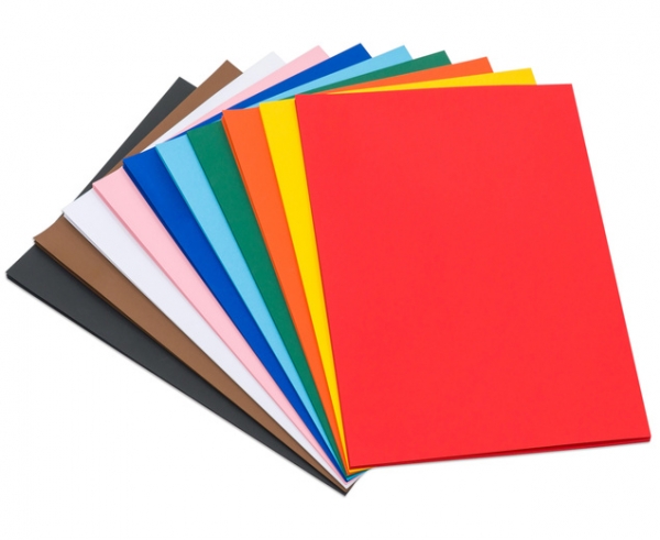 Fotokarton 300 g/m², 50 x 70 cm, 100 Bogen, farbig sortiert